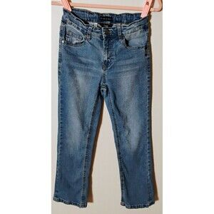 Silver Jeans Boys Size 8 Triple-5 Zane Straight Whiskered Denim Pants